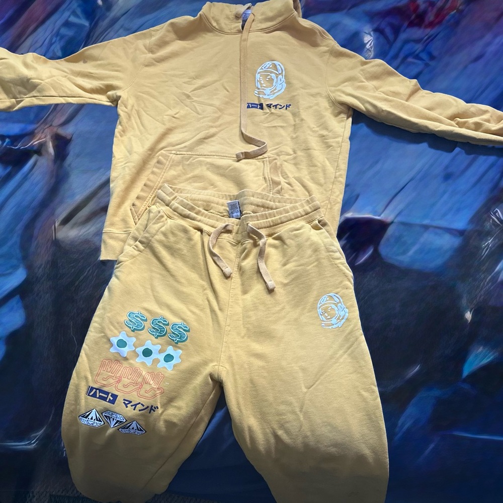 Yellow Tracksuit with Graphic Details